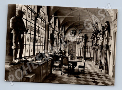 Pohlednice zámek Žleby rytířská síň interiér (M3231)