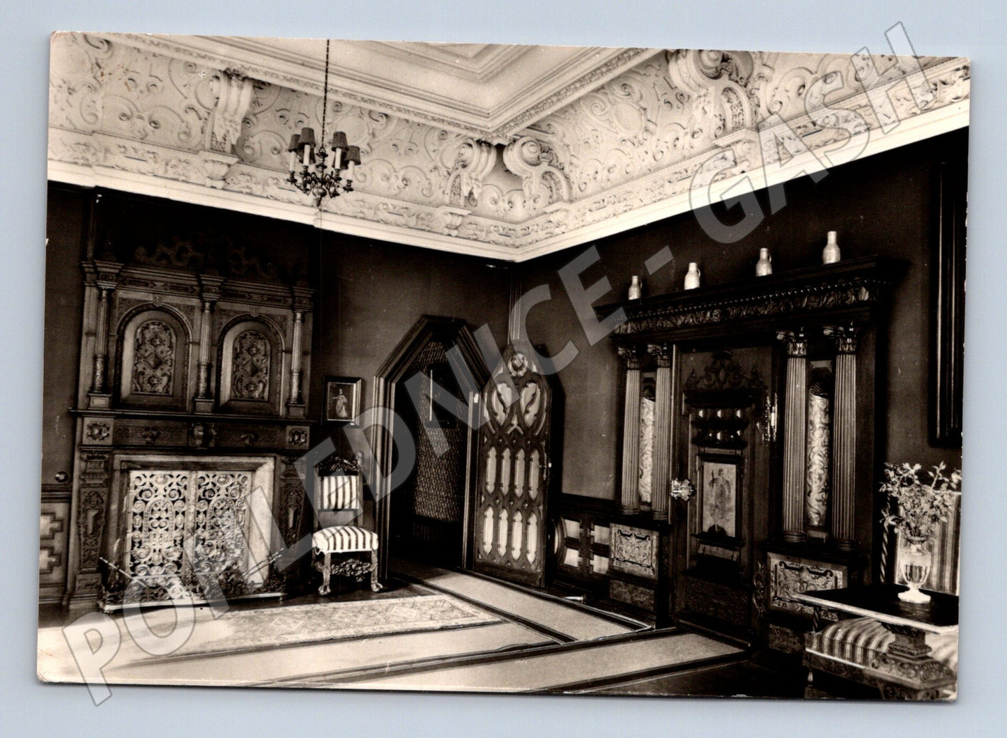 Pohlednice Hrádek u Nechanic Kuřácký salonek 1941 (M32315)