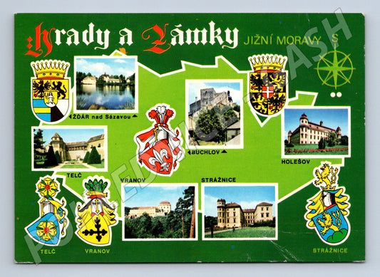 Pohlednice Jižní Morava hrady a zámky (M32316)