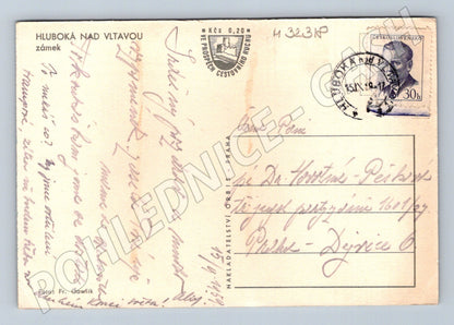 Pohlednice Hluboká nad Vltavou zámek 1941 (M32318)