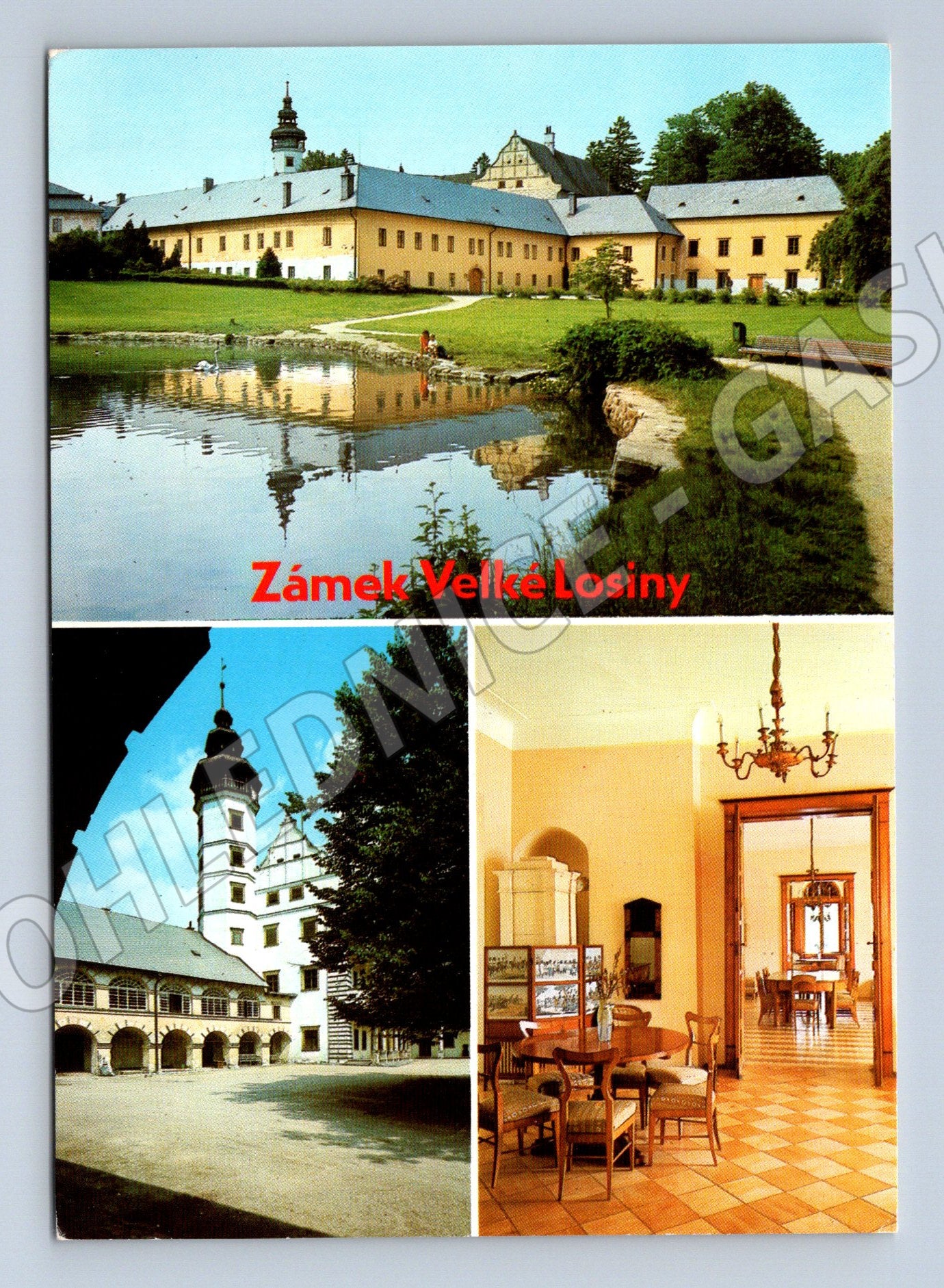 Pohlednice Velké Losiny Zámek 1932 (M32320)