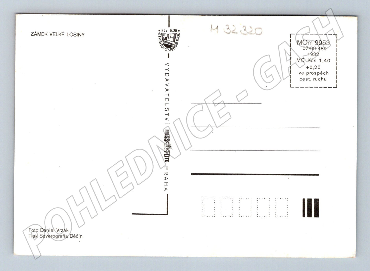 Pohlednice Velké Losiny Zámek 1932 (M32320)