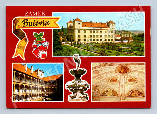 Pohlednice Bučovice zámek a zahrady 1940 (M32321)