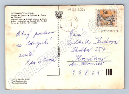Pohlednice Zámek Lešná koláž 1991 (M32326)