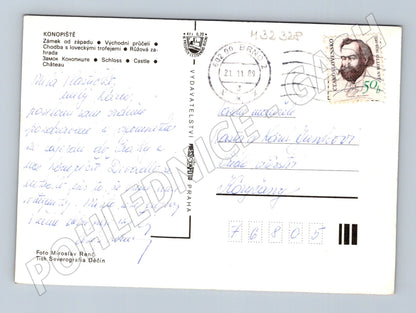 Pohlednice Konopiště zámek více motivů 1989 (M32328)