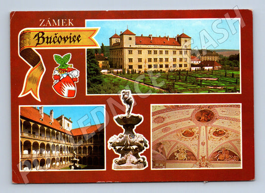 Pohlednice Bučovice zámek vícepohled 1968 (M32333)
