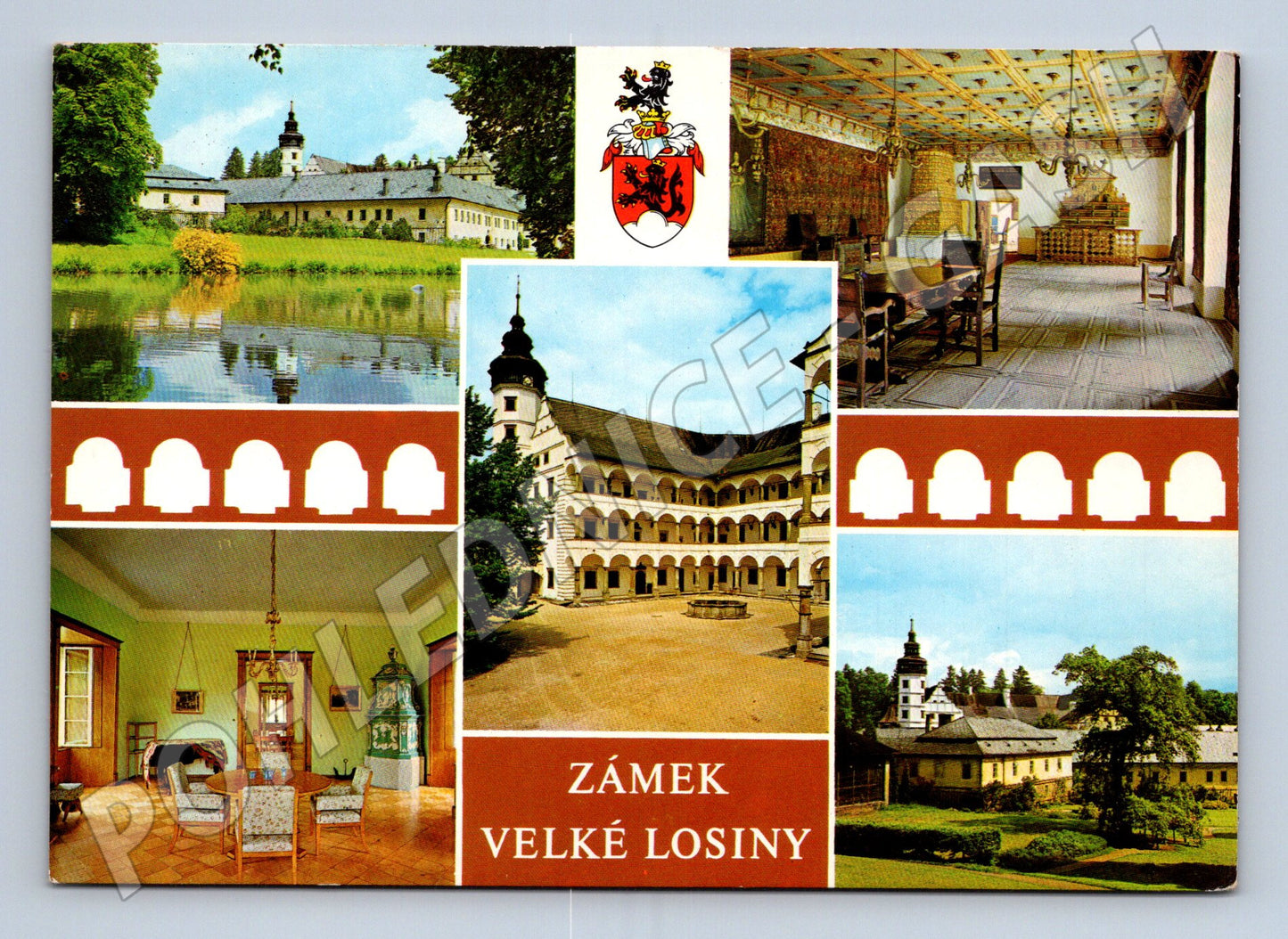 Pohlednice Velké Losiny zámek multi-view (M32334)
