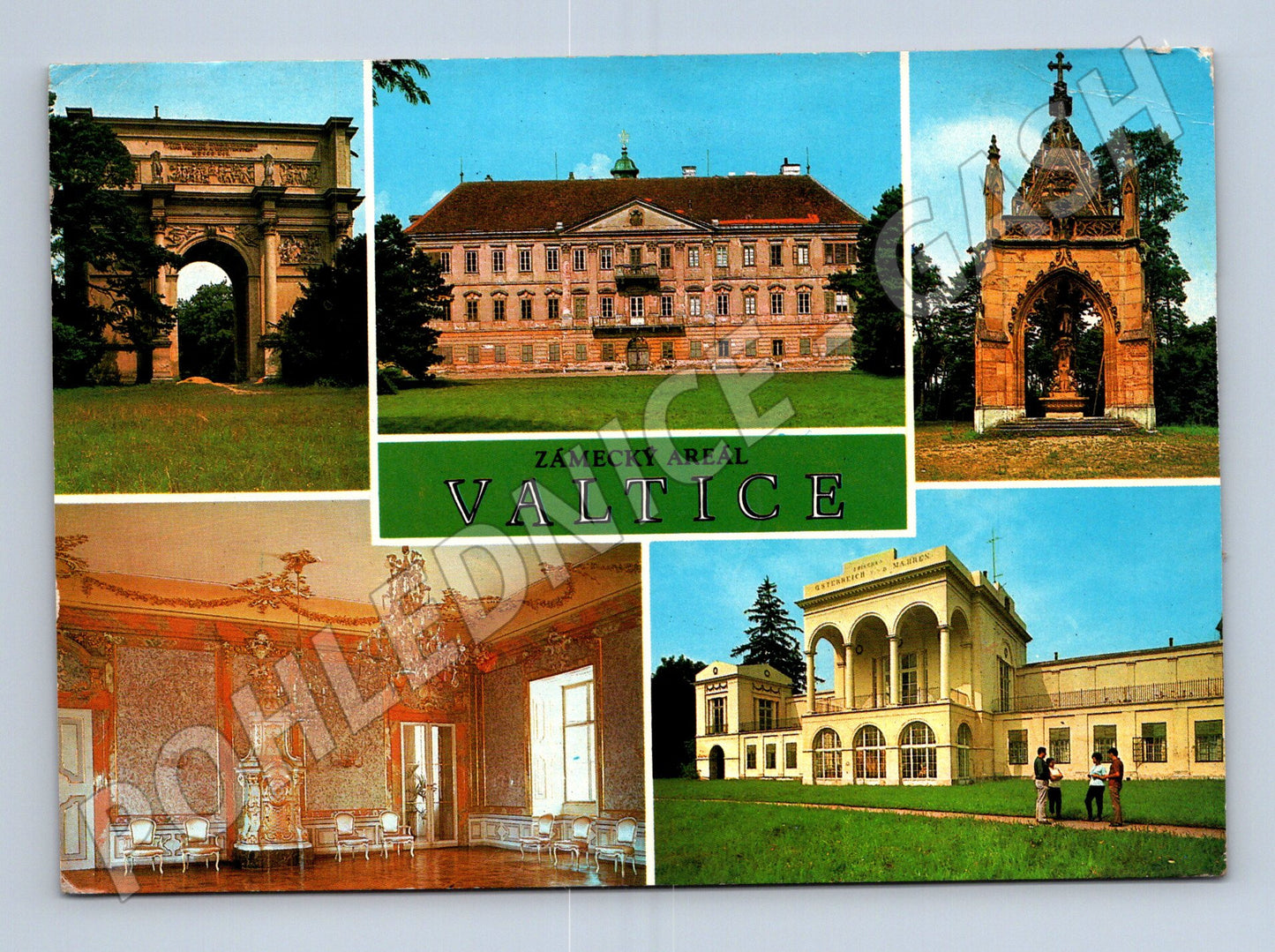 Pohlednice Valtice Zámecký areál 1951 (M32335)
