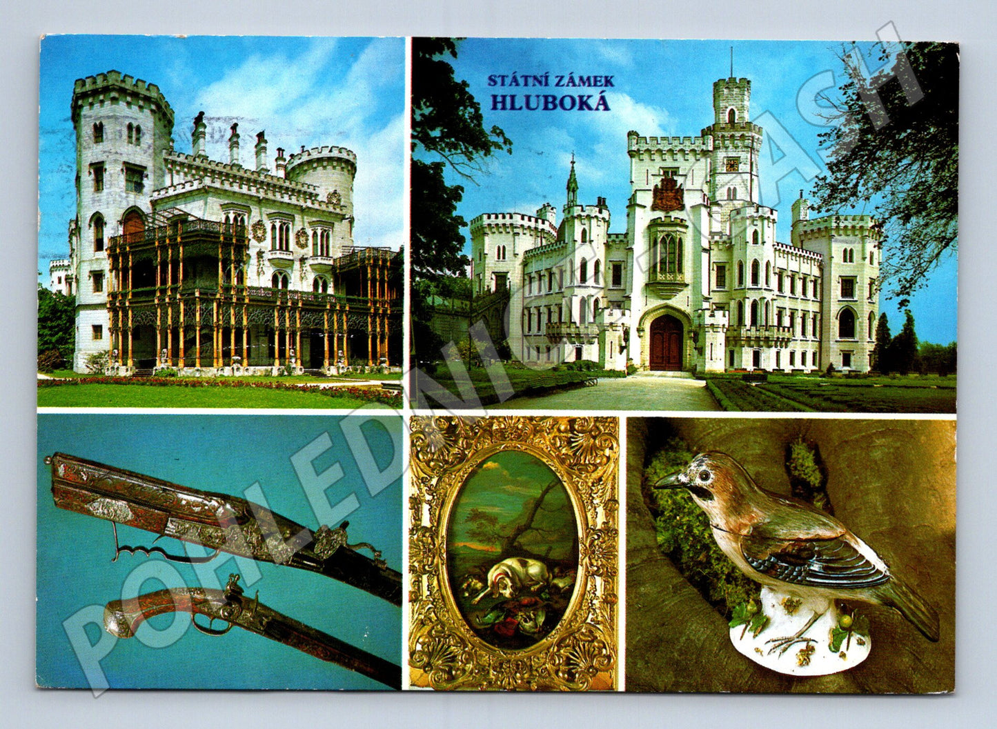 Pohlednice Hluboká zámek a sbírky 1988 (M32343)