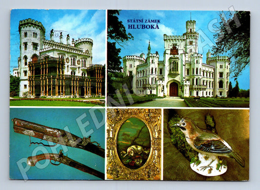 Pohlednice Hluboká zámek a sbírky 1988 (M32343)