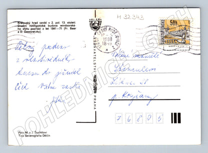 Pohlednice Hluboká zámek a sbírky 1988 (M32343)