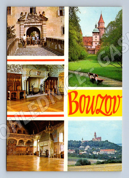 Pohlednice Bouzov hrad multizáběr (M32345)