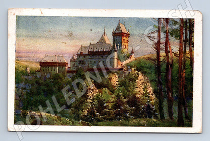 Pohlednice hrad Karlštejn O Schmidt originál (M3235)