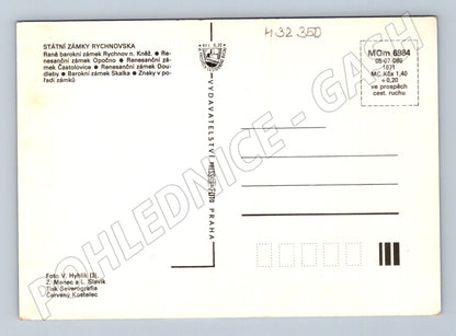 Pohlednice Rychnovsko zámky s erby (M32350)