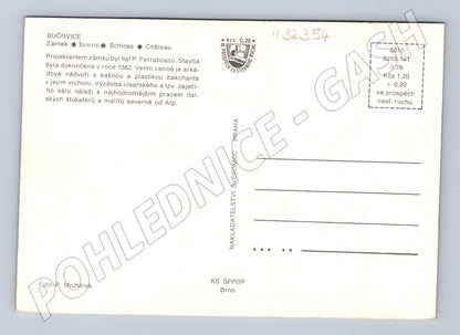 Pohlednice Bučovice zámek 1976 (M32354)