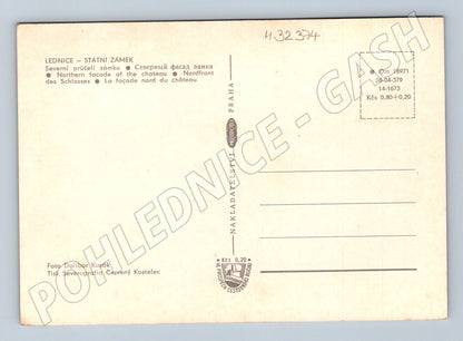 Pohlednice Lednice Státní zámek severní průčelí (M32374)
