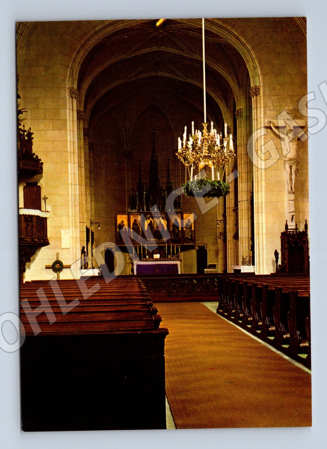 Pohlednice Lednice zámek kaple interiér (M32388)