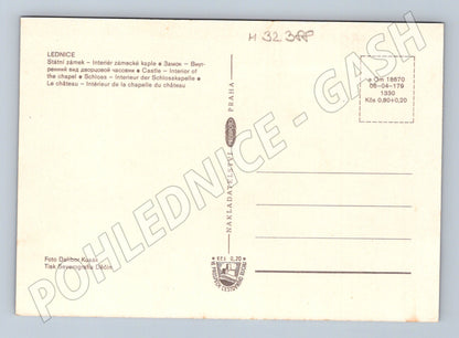 Pohlednice Lednice zámek kaple interiér (M32388)