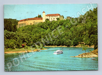 Pohlednice Vranovská přehrada Hrad Bítov parník 1973 (M32390)