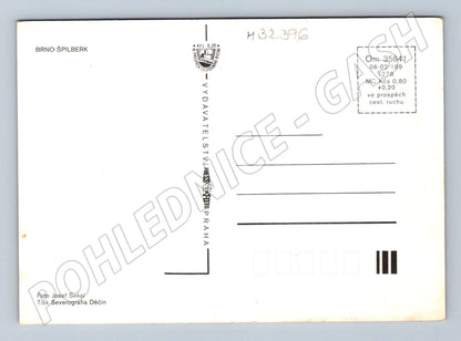 Pohlednice Brno Špilberk hrad s lidmi (M32396)
