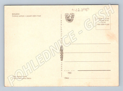 Pohlednice Bouzov celkový pohled hrad (M32398)