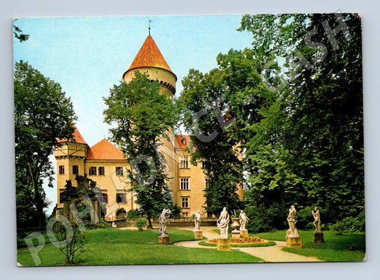 Pohlednice Zámek Konopiště s parkem cca 1960 (M32403)