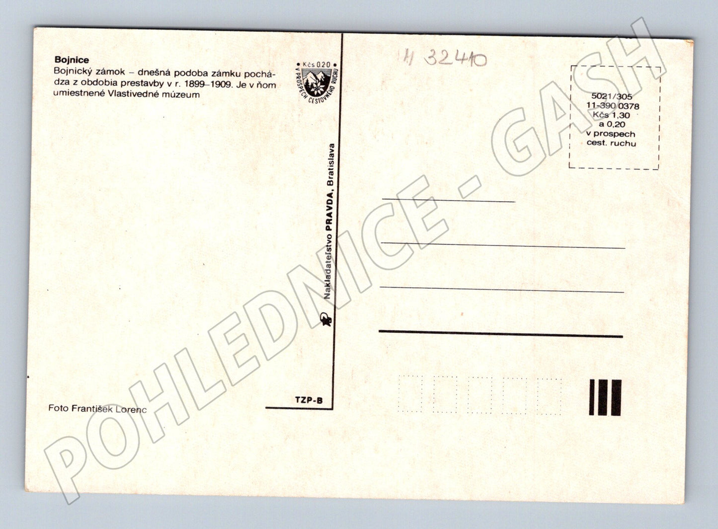Pohlednice Slovensko Bojnice zámek (M32410)