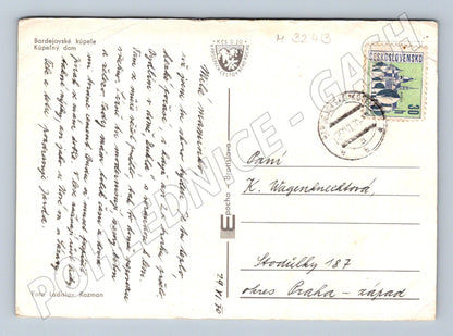 Pohlednice Slovensko Bardejovské kúpele Kúpeľný dom 1970 (M32413)