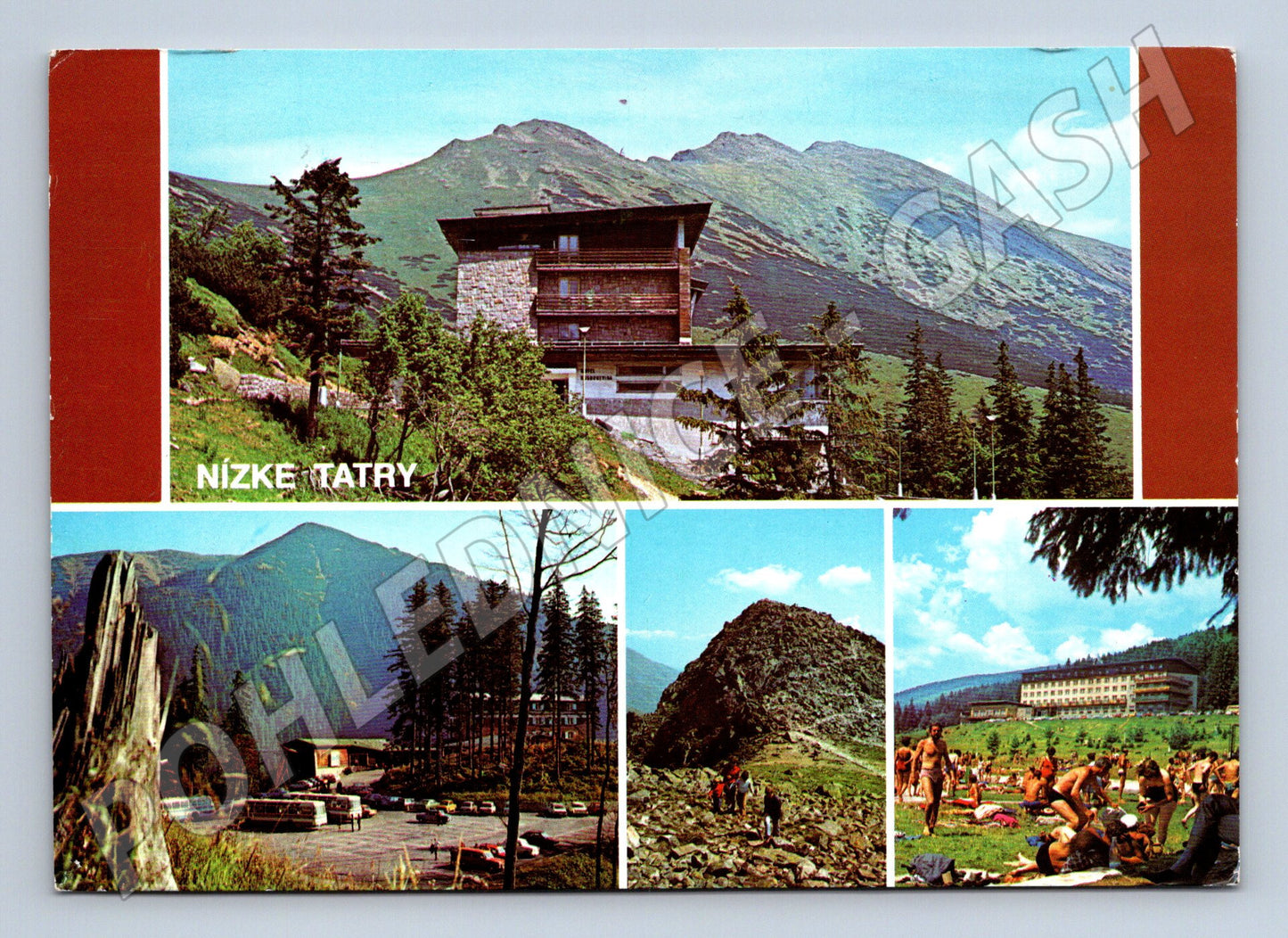 Pohlednice Slovensko Nízké Tatry hotely a lanovka 1991 (M32419)