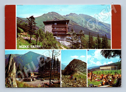 Pohlednice Slovensko Nízké Tatry hotely a lanovka 1991 (M32419)