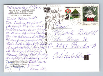 Pohlednice Slovensko Tatranská Lomnica zima 1993 (M32420)