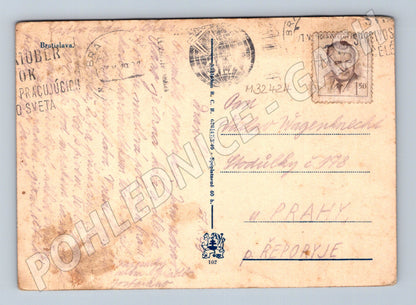 Pohlednice Slovensko Bratislava hrad město 1940 (M32424)