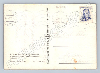 Pohlednice Slovensko Starý Smokovec Lomnický štít 1950 (M32429)