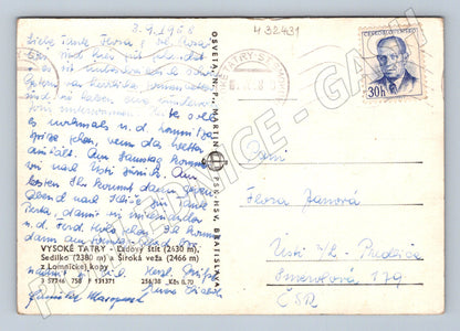 Pohlednice Slovensko Vysoké Tatry Ládový štít 1958 (M32431)