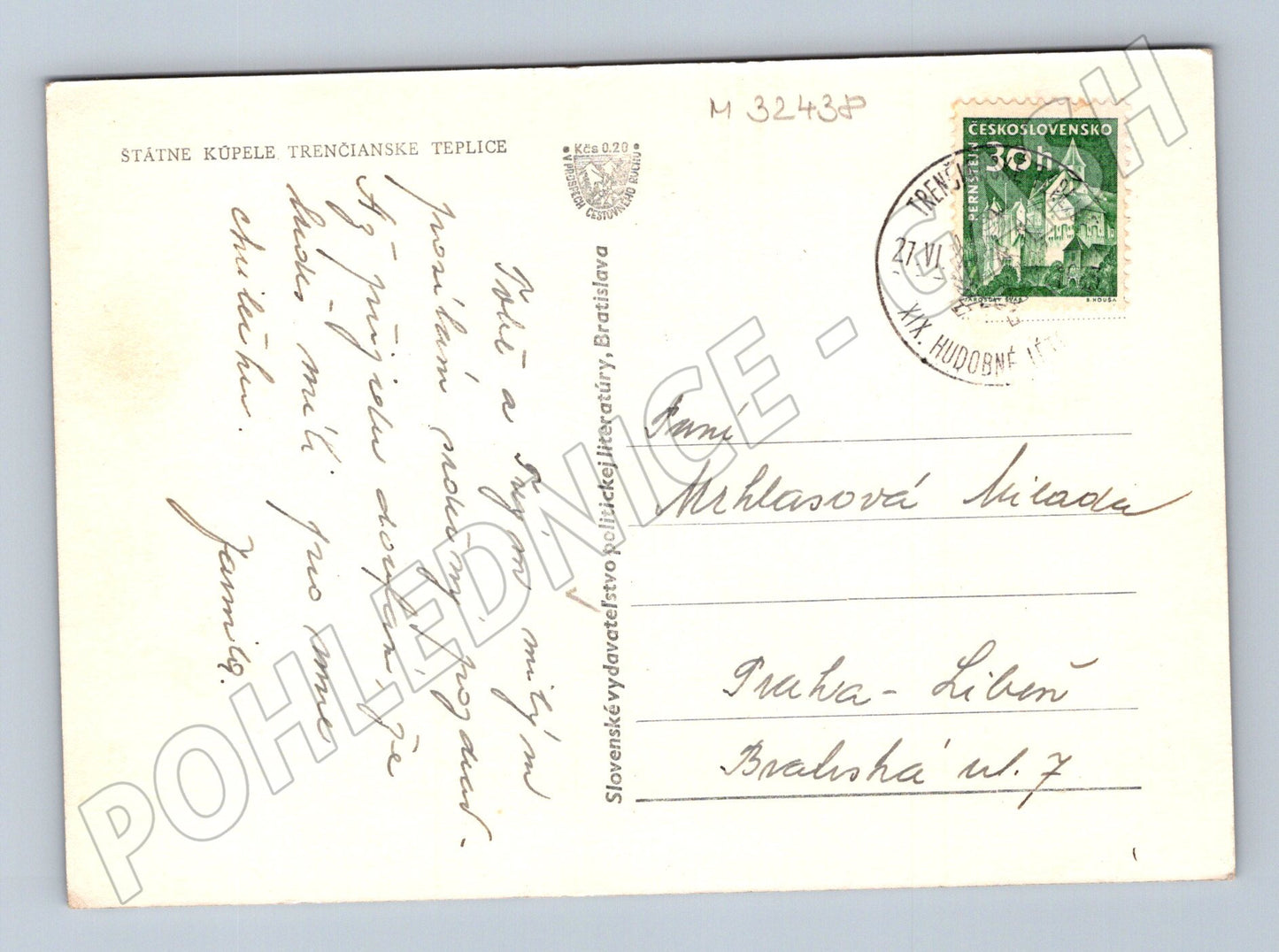 Pohlednice Slovensko Trenčianske Teplice celkový pohled (M32438)