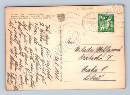Pohlednice Slovensko Vysoké Tatry krajina 1961 (M32439)