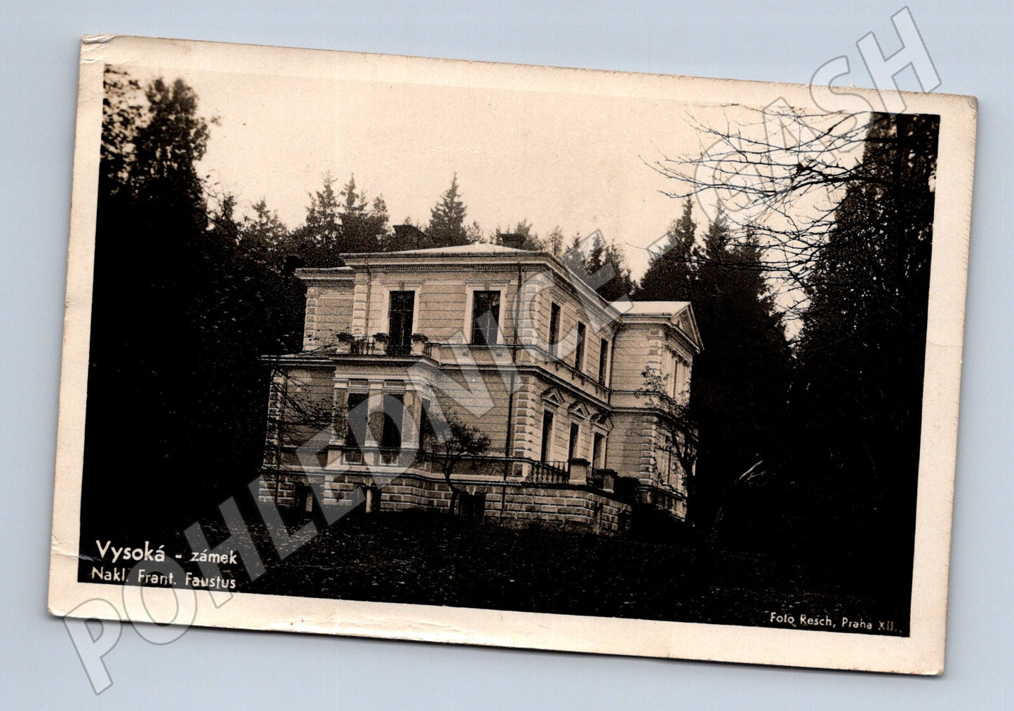 Pohlednice zámek Vysoká 1944 (M3244)