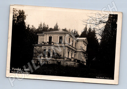 Pohlednice zámek Vysoká 1944 (M3244)