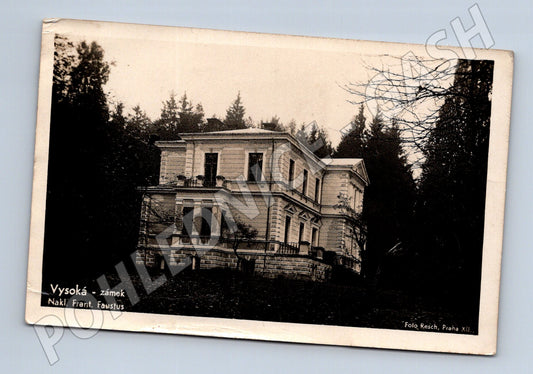 Pohlednice zámek Vysoká 1944 (M3244)