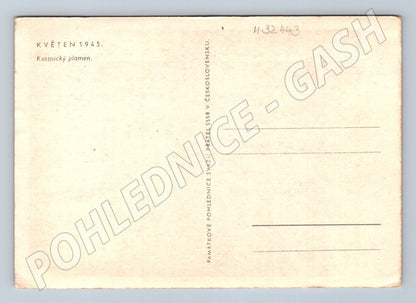 Pohlednice Praha Kostnický plamen oslavy 1945 (M32443)