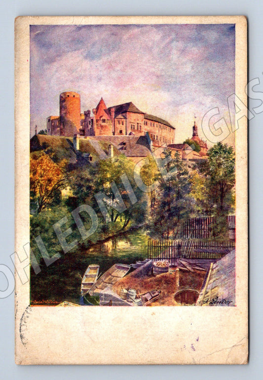 Pohlednice Jindřichův Hradec zámek 1953 (M3247)