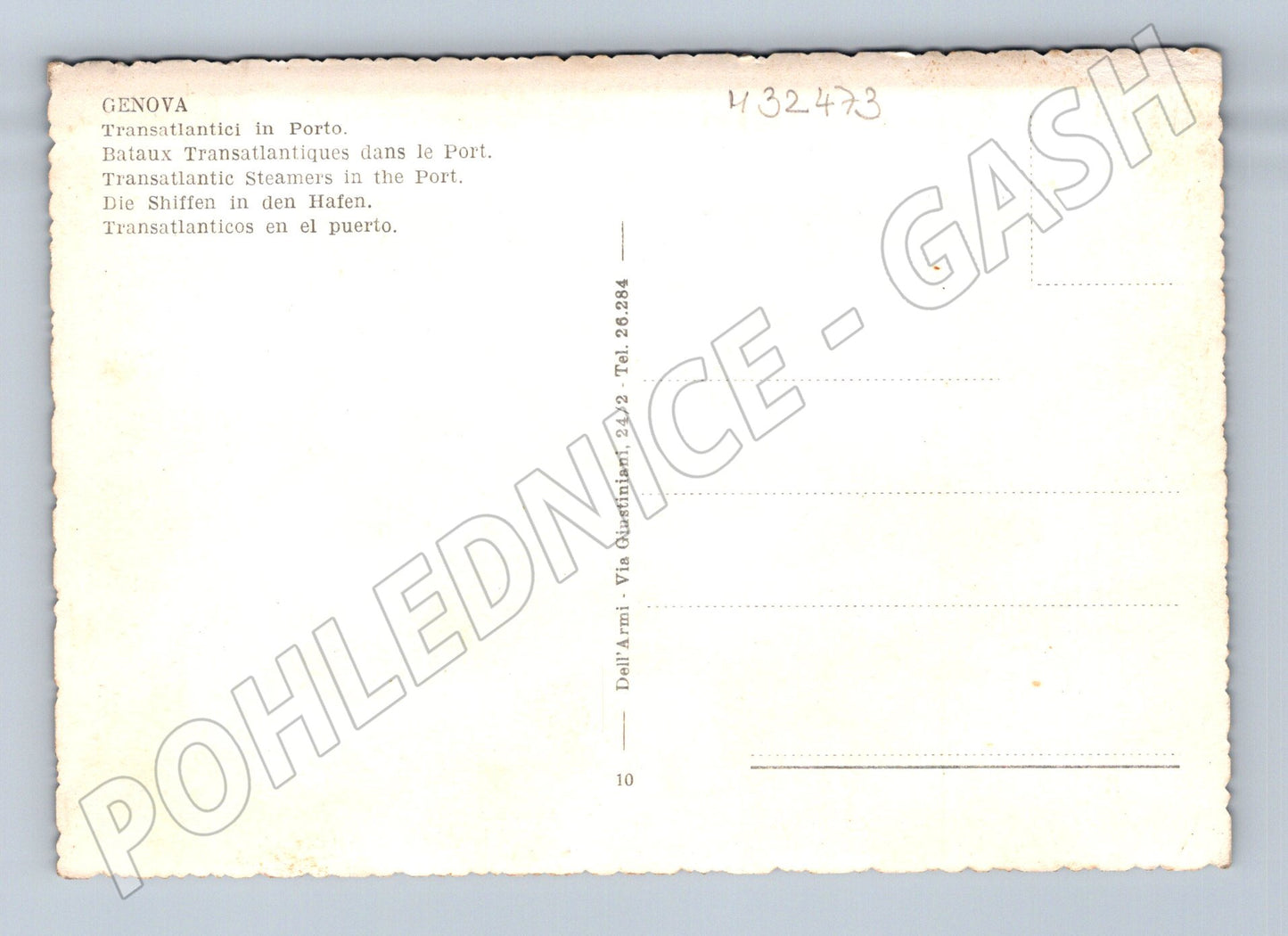 Pohlednice Itálie Janov přístav zaoceceánské lodě (M32473)