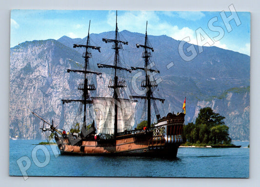 Pohlednice Itálie Lago di Garda stará plachetnice (M32474)