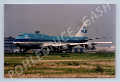 Stará fotografie KLM Boeing 747 letadlo na runwayi (M32481)