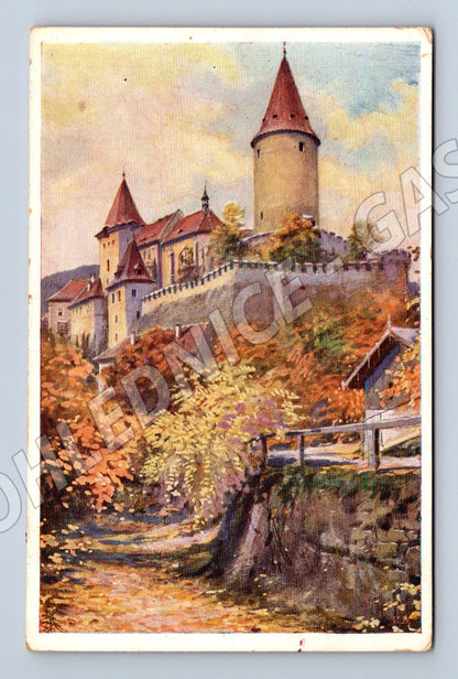 Pohlednice hrad Křivoklát Rakousko Uhersko Muttich (M3249)