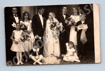 Stará fotografie svatební skupina (M32497)