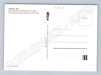 Pohlednice hrad Rabí letecký pohled (M3250)