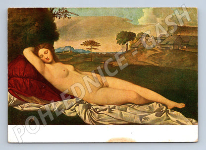 Pohlednice Německo Drážďany malba Giorgione Venuše (M32508)