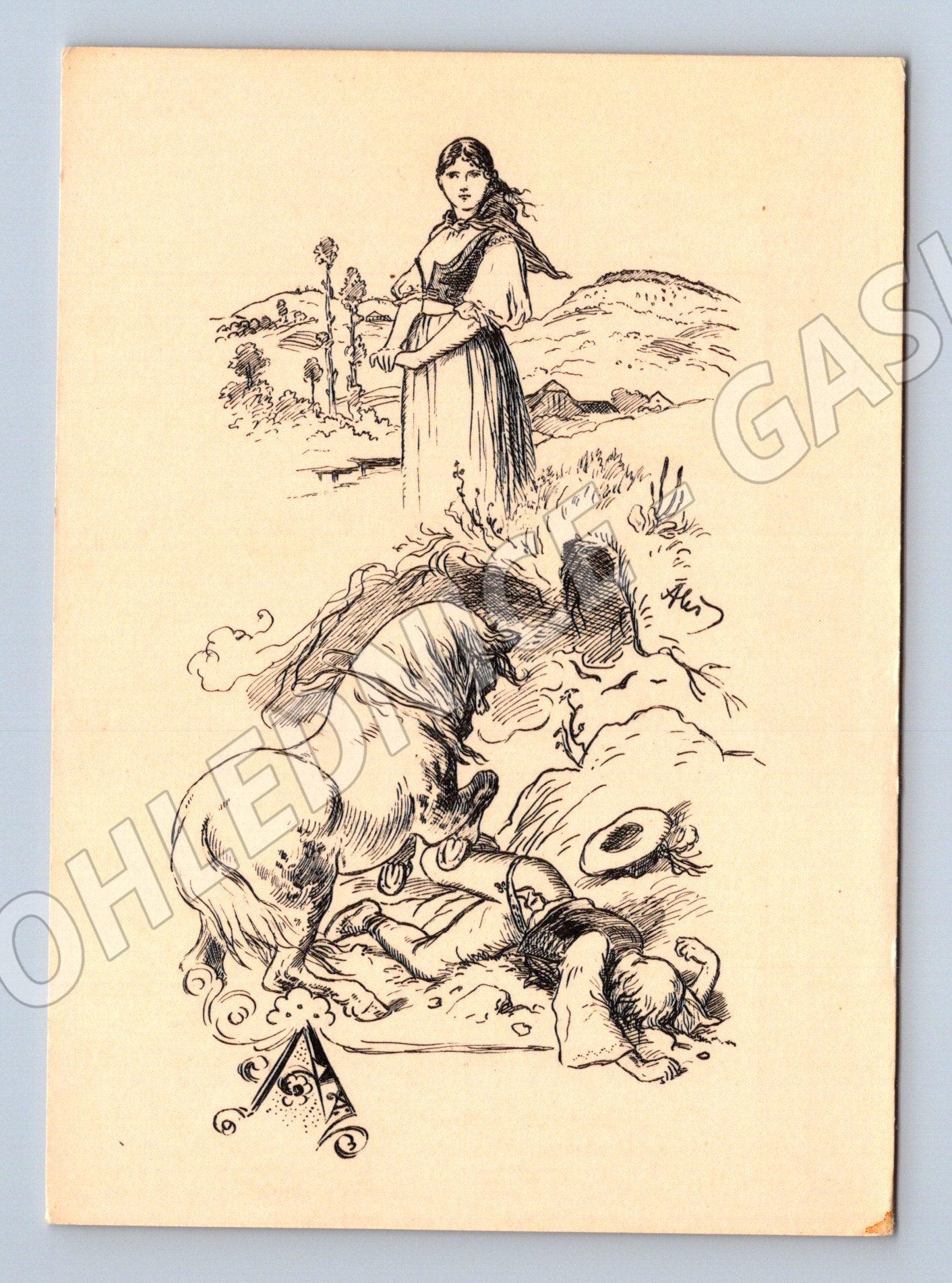Pohlednice Mikoláš Aleš ilustrace mytologický motiv (M32510)
