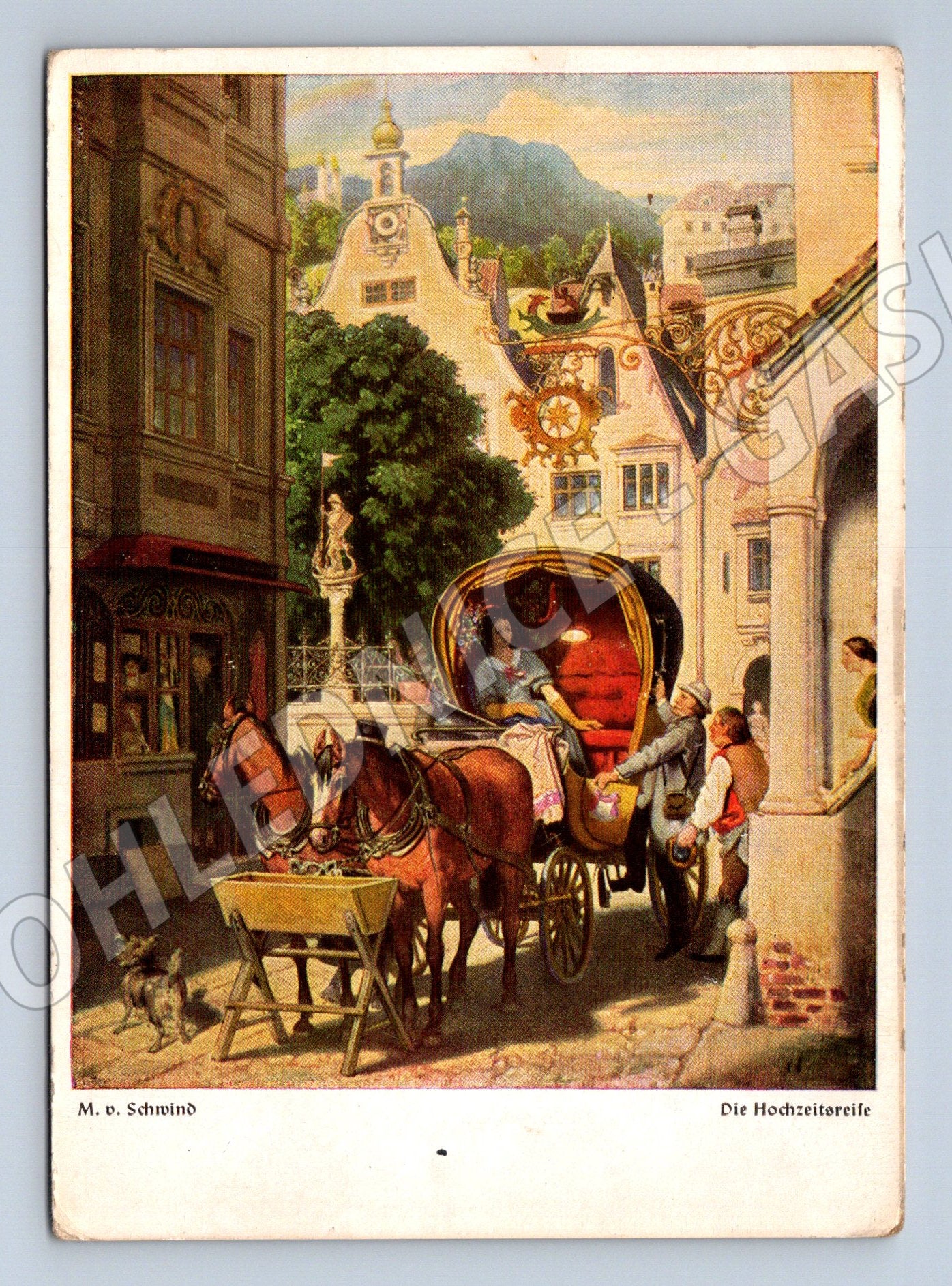 Pohlednice Německo umění Die Hochzeitsreise 1909 (M32514)